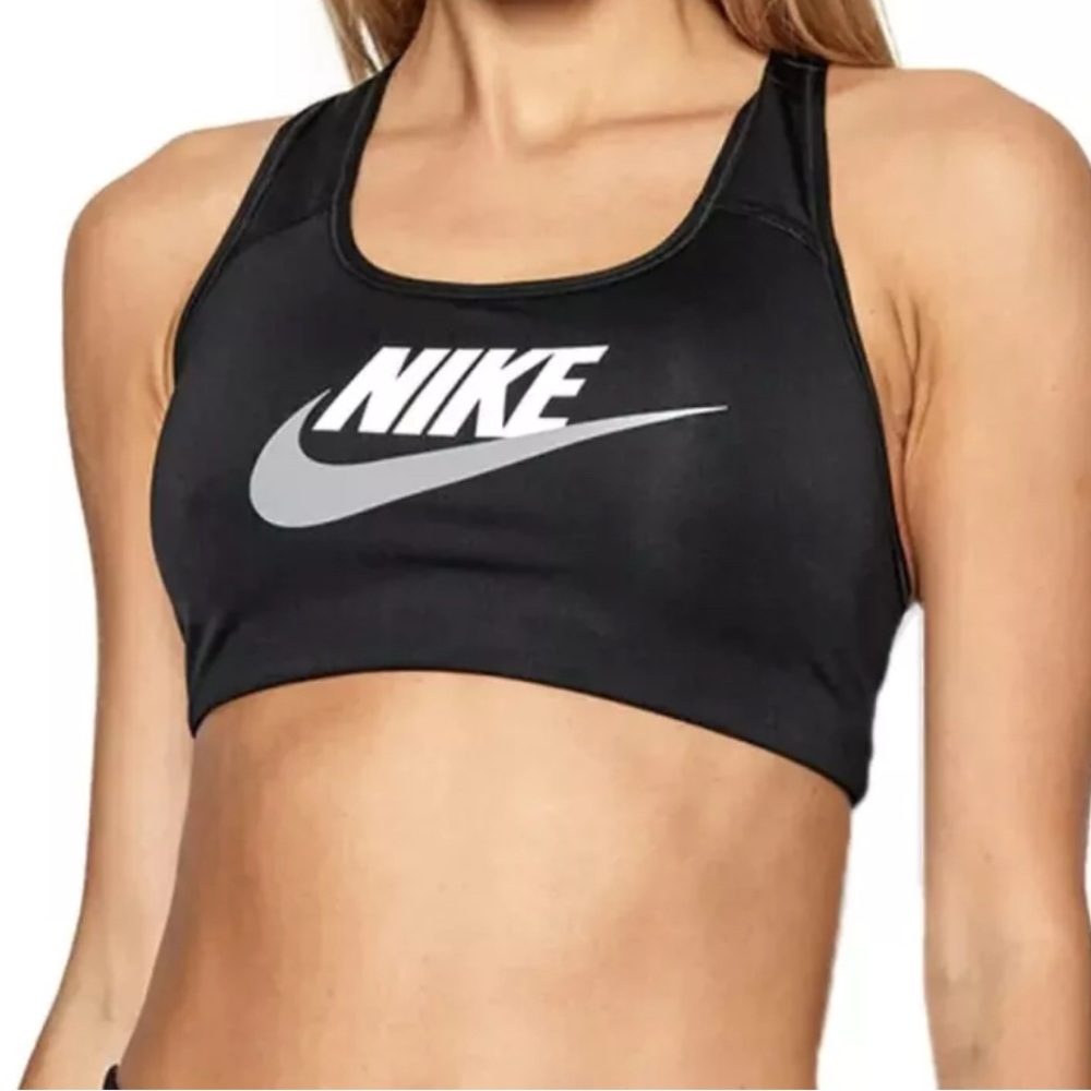 Nike Women's M Medium DRI-FIT Swoosh Medium-Support Graphic Logo Sports Bra